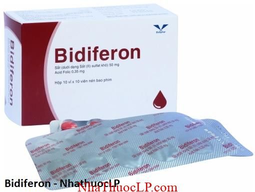 Thuoc Bidiferon dieu tri thieu mau do sat 1